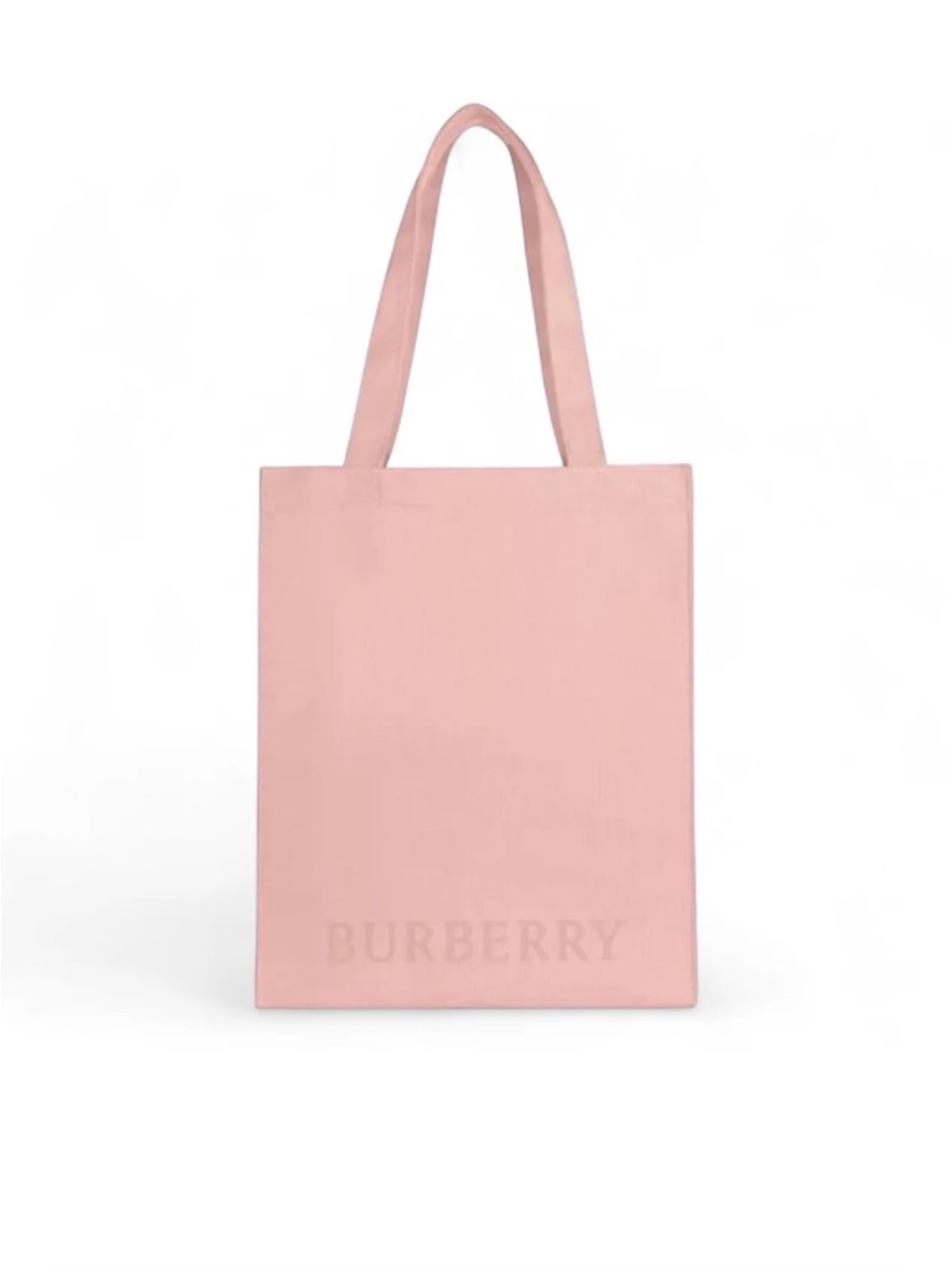 BURBERRY Blush Pink Cotton Logo Tote bag purse canvas shopper LOGO